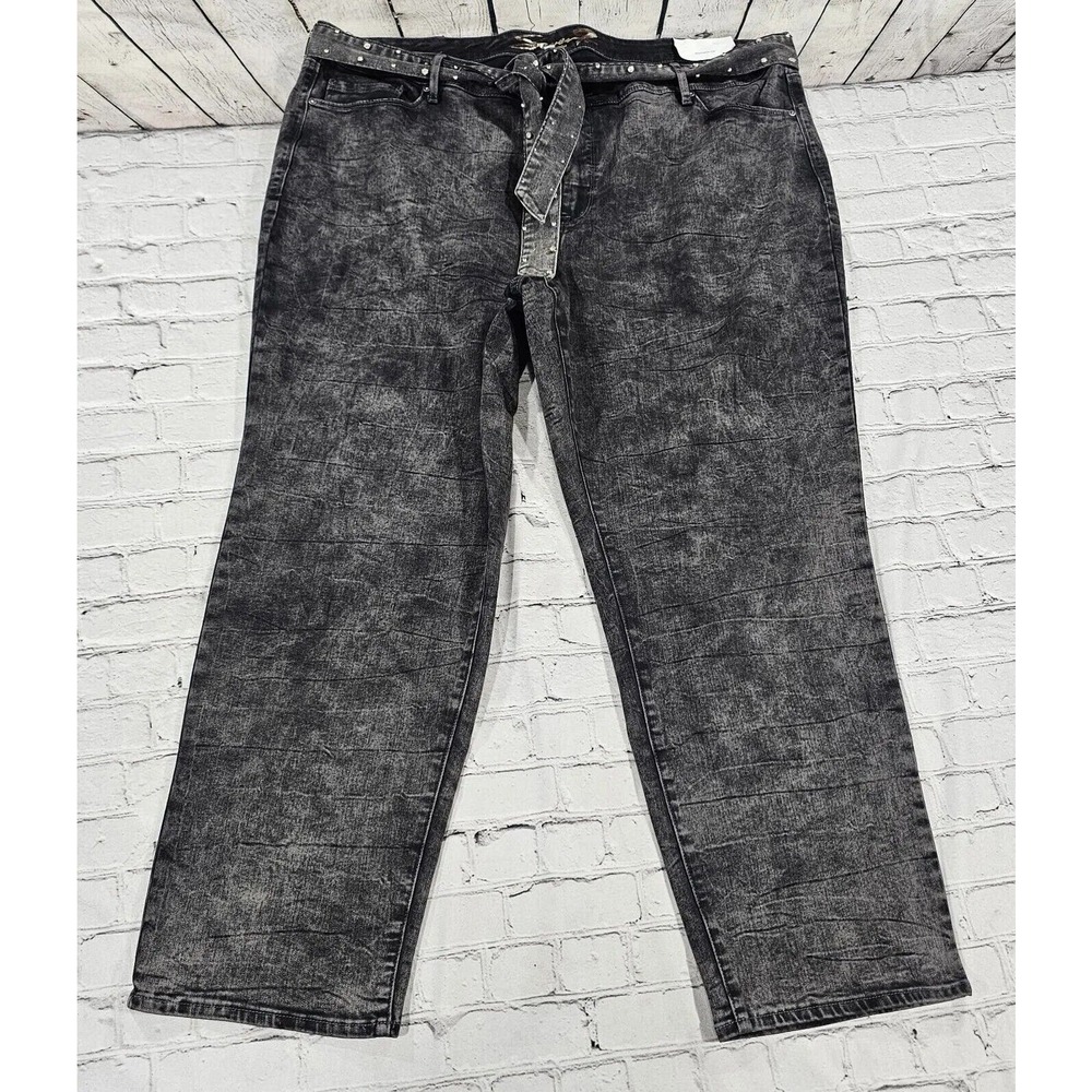 Seven7 Jeans Limited Edition Belted Gray WOMENS PLUS SIZE 28
